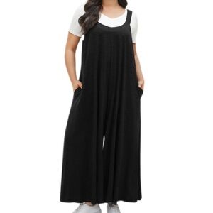 BloomChic Supersoft Black Jumpsuit Pockets Adj Straps Jumpsuit NWT Size 26/4X